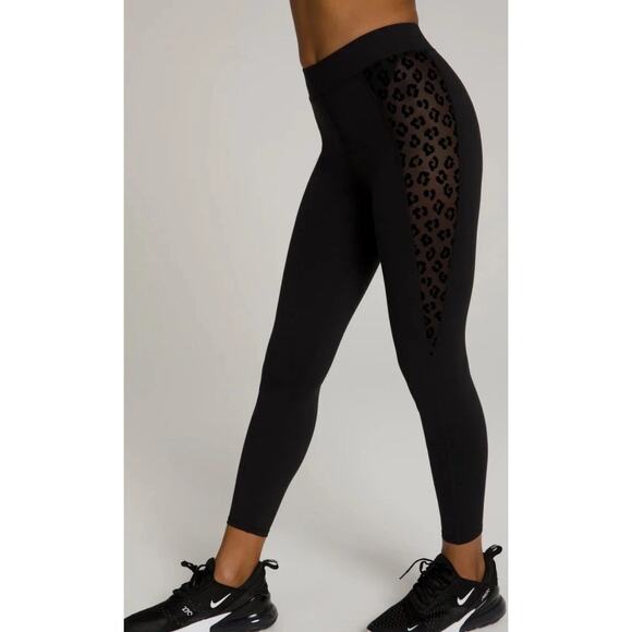 Good American Burnout Leopard Illusion Bra & Corset Mesh Leggings Set Size 2/M - Picture 3 of 14